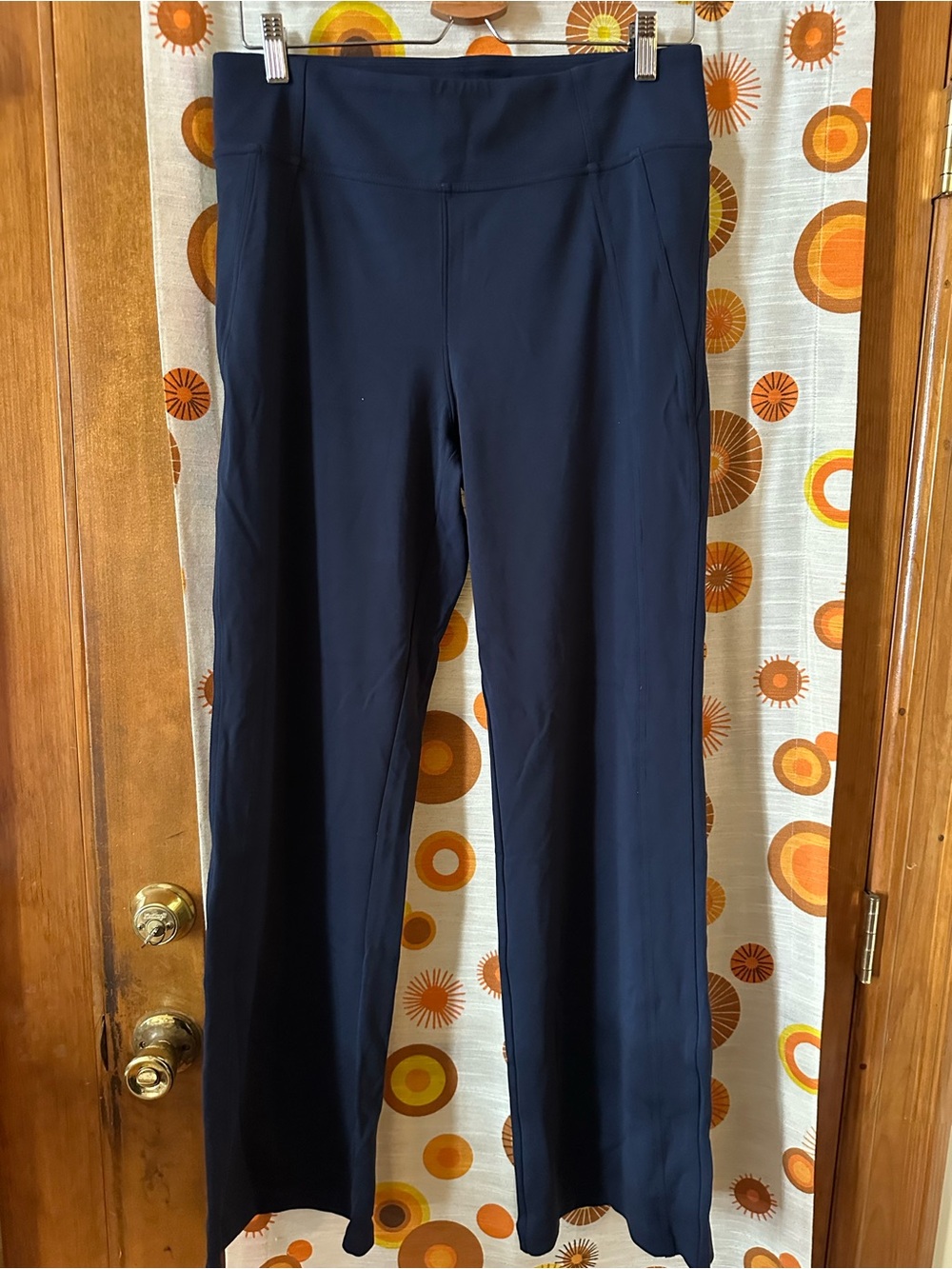 Athleta Navy Straight-Leg Performance Pants